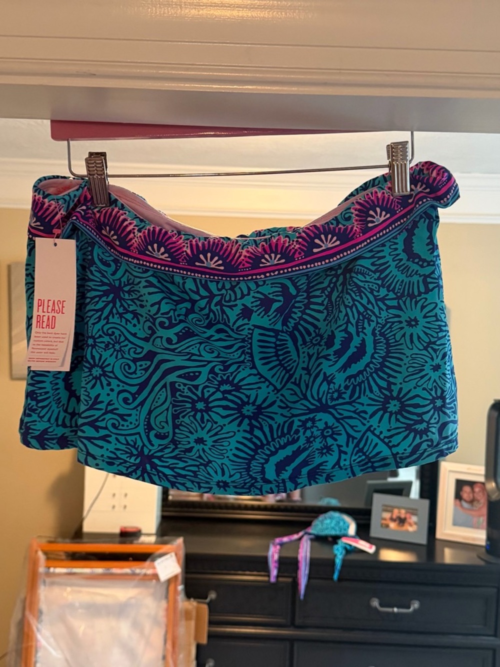 Lilly Pulitzer NWT Calah Skirted swim bottom in ocean motion.